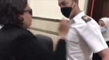 بالفيديو والصور .. مفاجأة بعد الكشف عن وظيفة السيدة المعتدية على الضابط المصري ونزع رتبته داخل المحكمة !